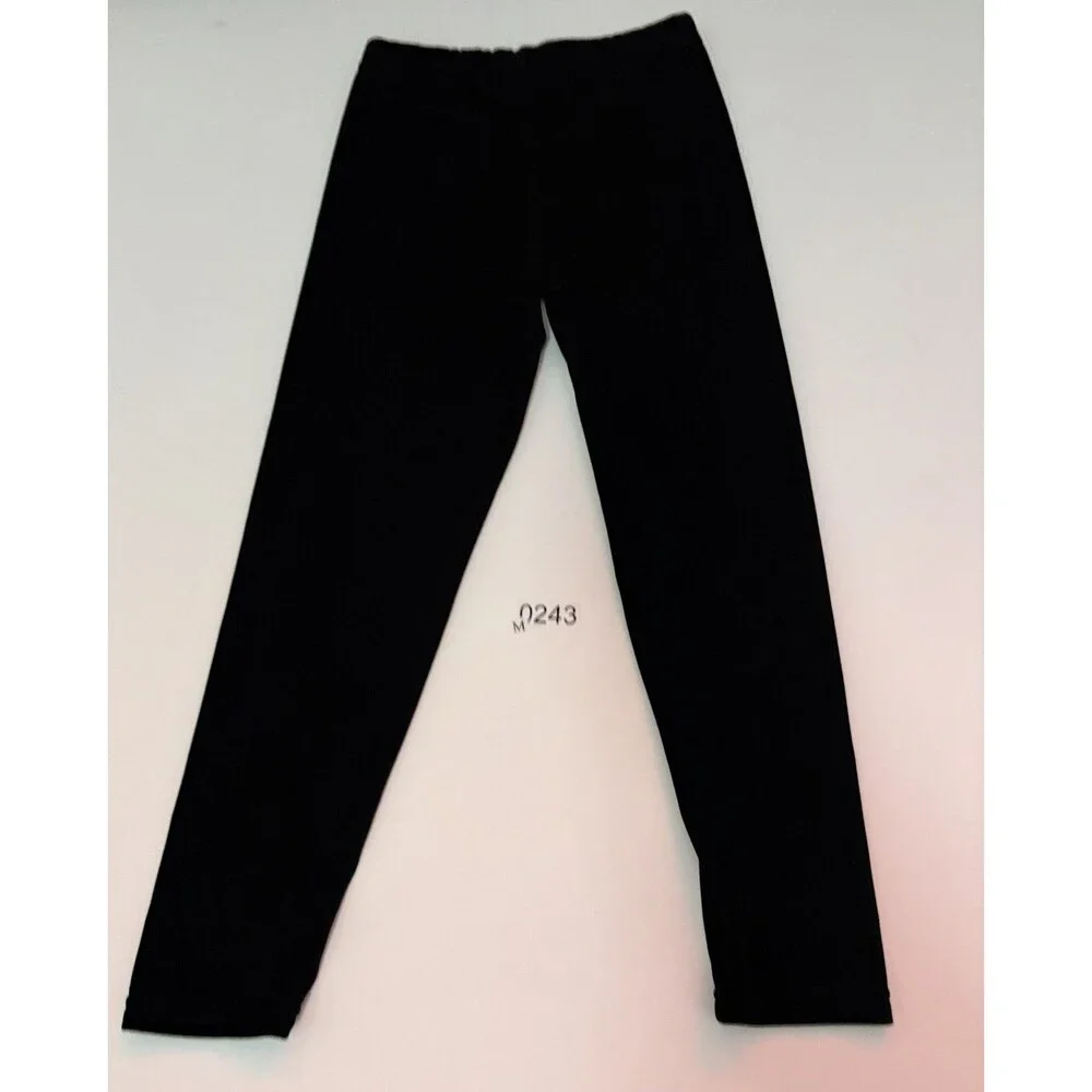 POLO RALPH LAUREN GIRLS STRETCH BLACK VELVET LEGGINGS PANTS SIZE M (8-10)